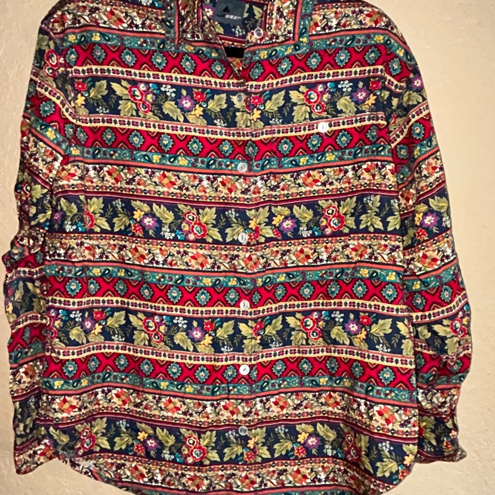 Vibrant Floral Women's Blouse